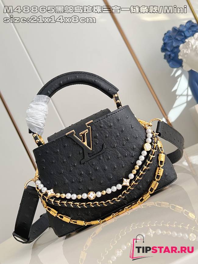 Louis Vuitton Capucines mini Trilogy Taurillon In Black - 1