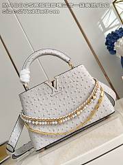 Louis Vuitton Capucines BB Trilogy Taurillon In White - 1