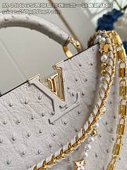 Louis Vuitton Capucines BB Trilogy Taurillon In White - 6