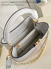 Louis Vuitton Capucines BB Trilogy Taurillon In White - 5