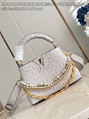 Louis Vuitton Capucines mini Trilogy Taurillon In White - 1