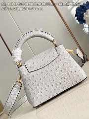 Louis Vuitton Capucines mini Trilogy Taurillon In White - 3