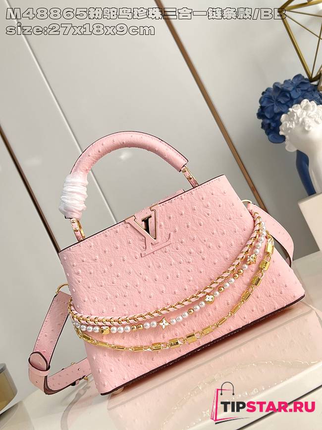 Louis Vuitton Capucines BB Trilogy Taurillon In Pink - 1