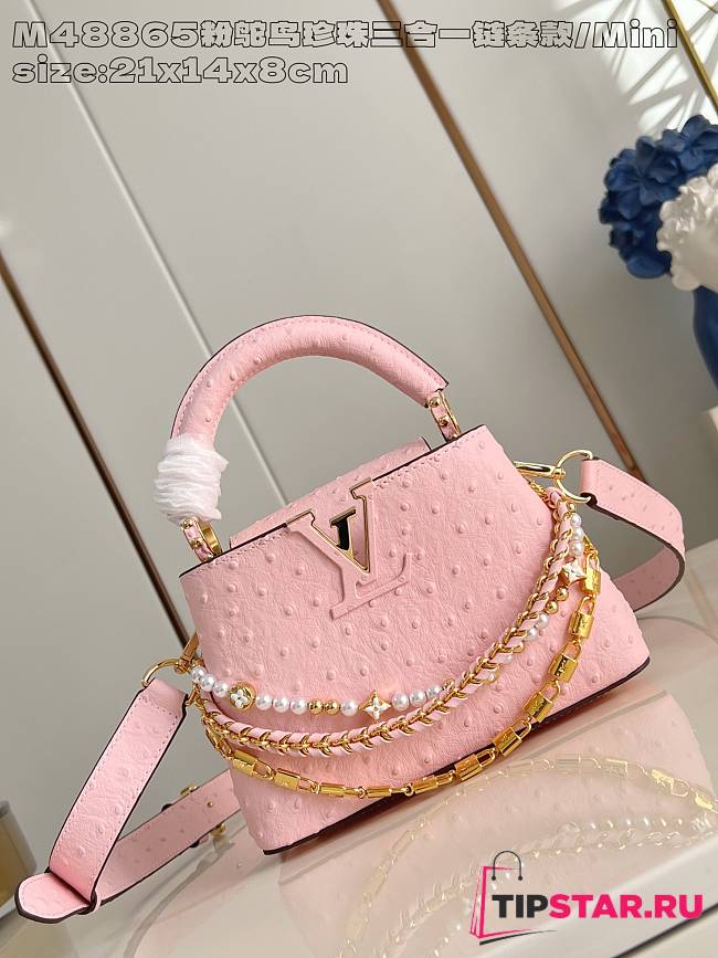 Louis Vuitton Capucines mini Trilogy Taurillon In Pink - 1