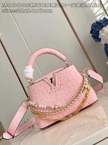 Louis Vuitton Capucines mini Trilogy Taurillon In Pink