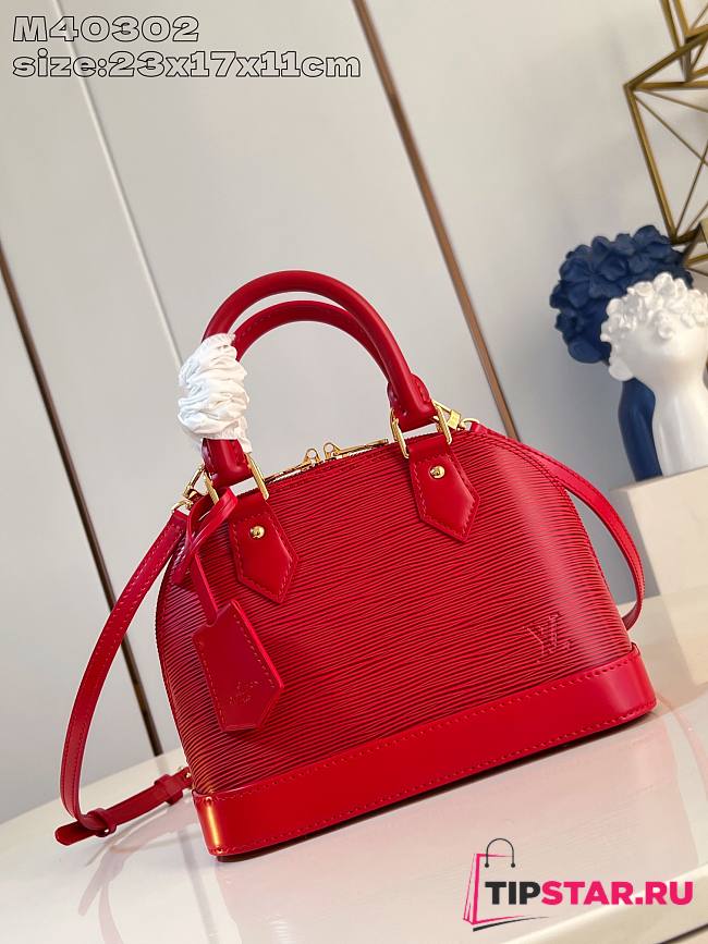 Louis Vuitton Alma BB Monogram In Red - 1