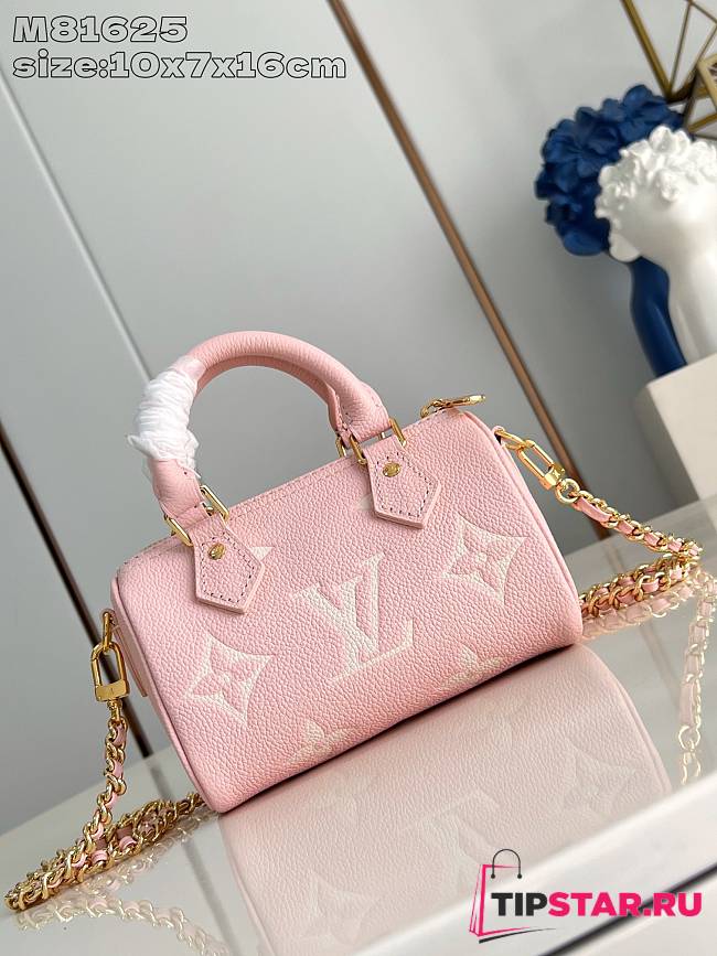 Louis Vuitton Nano Speedy Monogram Empreinte In Pink - 1