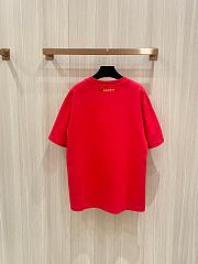 Burberry Short Sleeves with Snake Embroidery T-Shirt In Red - 5