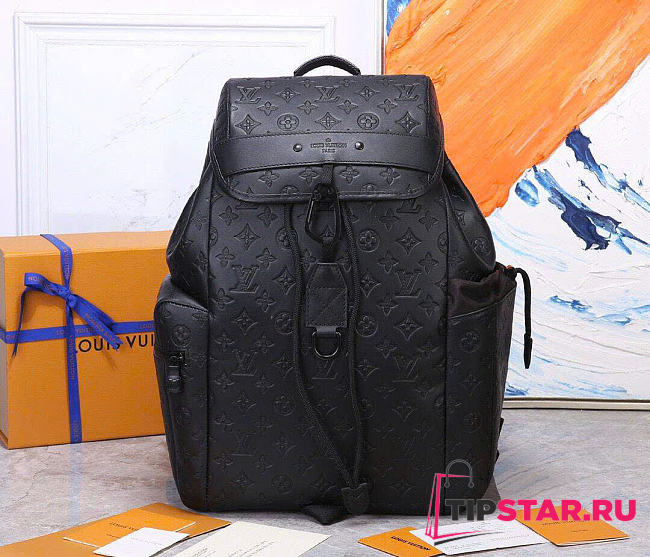 Louis Vuitton Discovery Monogram Shadow Leather Backpack Black - 1