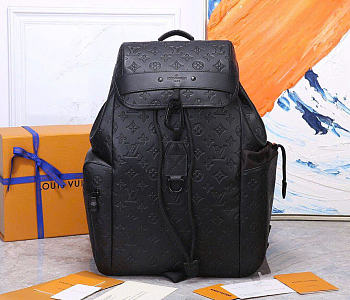 Louis Vuitton Discovery Monogram Shadow Leather Backpack Black