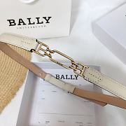 Bally leather Belt In White - 1