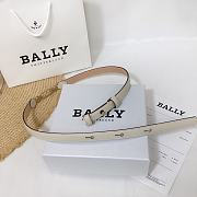 Bally leather Belt In White - 4