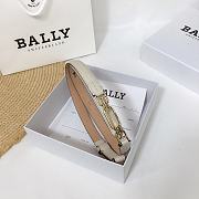 Bally leather Belt In White - 2