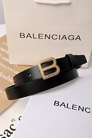 Balenciaga Logo Leather Belt In Black 2.5 cm - 1