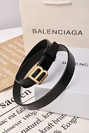 Balenciaga Logo Leather Belt In Black 2.5 cm - 5