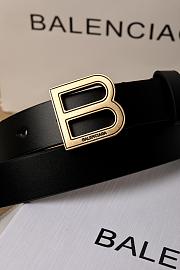 Balenciaga Logo Leather Belt In Black 2.5 cm - 4