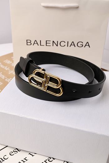 Balenciaga Leather Belt In Black 2.5 cm