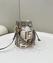 Fendi Mon Tresor Minibag in velluto FF jacquard washed denim - 3