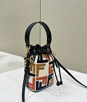 Fendi Mon Tresor Minibag in velluto FF jacquard cappuccino - 5