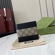 Gucci GG Supreme PVC Wallet In Beige/Black - 1