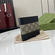 Gucci GG Supreme PVC Wallet In Beige/Black - 2