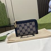 Gucci Luce Original GG Wallet In Blue Canvas - 1