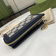 Gucci Luce Original GG Wallet In Blue Canvas - 5