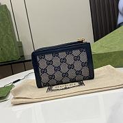 Gucci Luce Original GG Wallet In Blue Canvas - 4