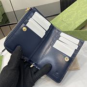 Gucci Luce Original GG Wallet In Blue Canvas - 2