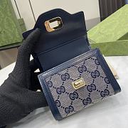 Gucci  Luce continental wallet in blue and ebony canvas - 2