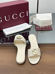 Gucci Women's Round Interlocking G sandal in milk white - 5