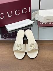 Gucci Women's Round Interlocking G sandal in milk white - 2