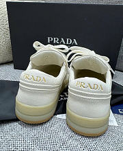 Prada Downtown ivory leather trainer white - 3