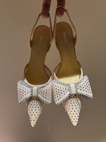 Mach&Mach Diamond Lace High Heel 8.5cm Cream