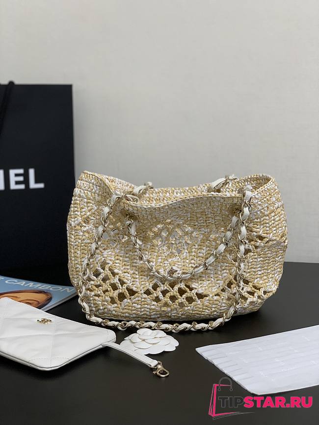 Chanel 24A Small Coco Beach Bag In Yellow - 1