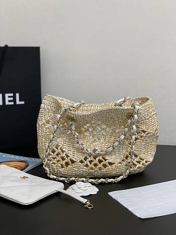 Chanel 24A Small Coco Beach Bag In Yellow