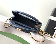 Chanel Small Kelly Gray Gold Hardware In Blue - 2