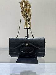 Chanel 31 Wallet On Chain Shiny Calfskin In Black - 3