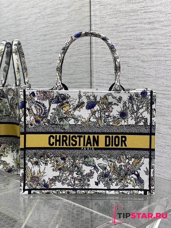 Dior Medium Book Tote Around the world yellow - 1