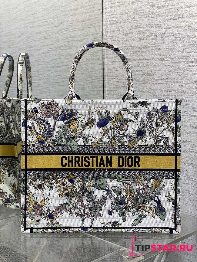 Dior Large Book Tote Around the world yellow - 1