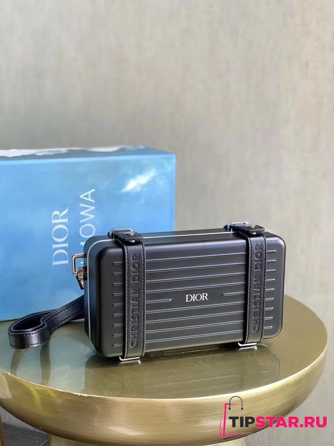 Dior x Rimowa Aluminum Cross-Body Bag Black - 1