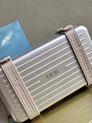 Dior x Rimowa Aluminum Cross-Body Bag Gray - 4