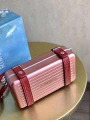 Dior x Rimowa Aluminum Cross-Body Bag Red - 4