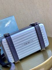 Dior x Rimowa Aluminum Cross-Body Bag Blue - 1