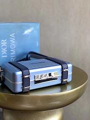 Dior x Rimowa Aluminum Cross-Body Bag Blue - 6