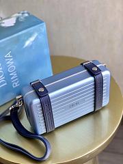 Dior x Rimowa Aluminum Cross-Body Bag Blue - 2