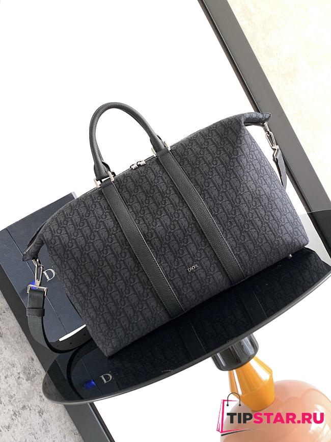 Dior Weekender 40 In Black Color Oblique - 1