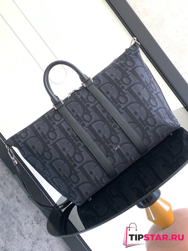 Dior Weekender 40 Black Oblique - 1