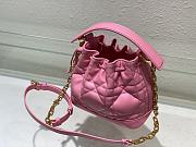 Dior Small Jolie Bucket Bag Macrocannage Lambskin And Calfskin Pink - 5