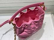 Dior Small Jolie Bucket Bag Macrocannage Lambskin And Calfskin Pink - 2